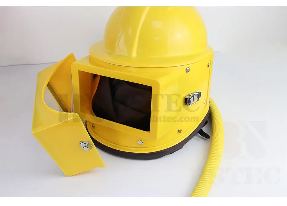 ABS sandblast helmet with breathing hose