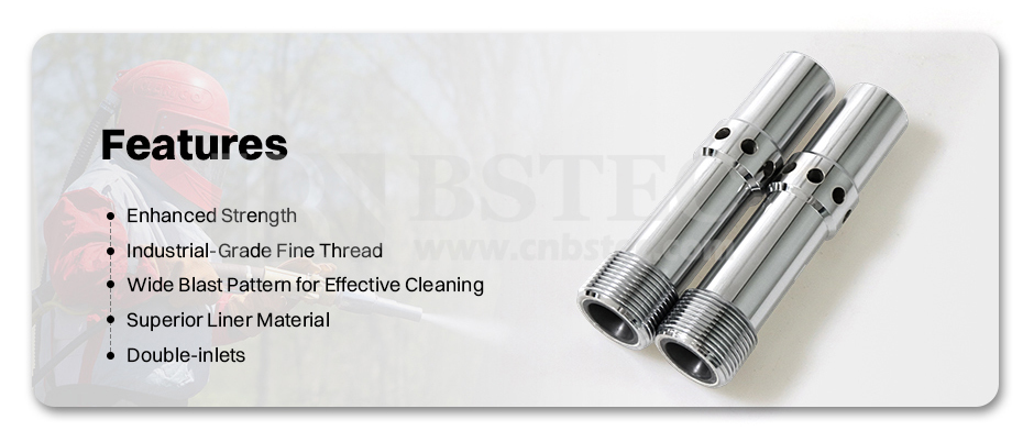 Long Venturi Nozzle Fine Thread Double Inlets with Steel Jacket Long Venturi Nozzle Fine Thread Double Inlets with Steel Jacket