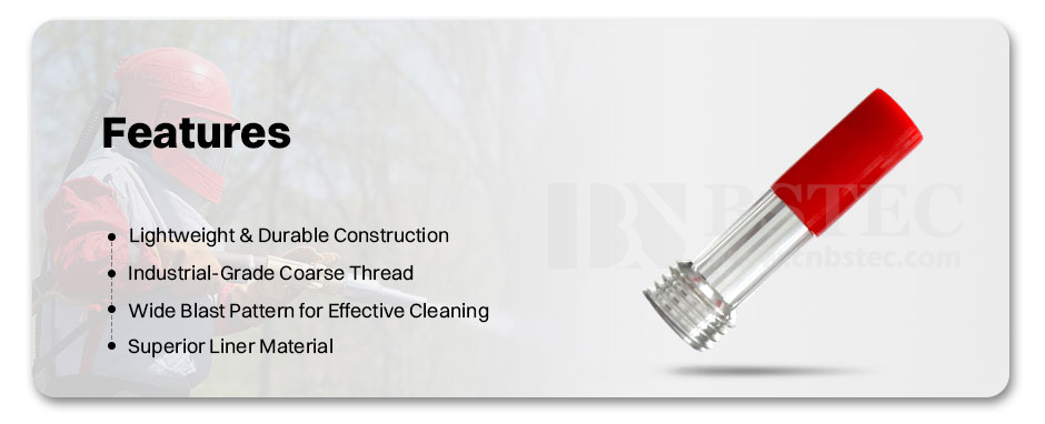 Long Venturi Nozzle Coarse Thread Single Inlet with Al Jacket Long Venturi Nozzle Coarse Thread Single Inlet with Al Jacket